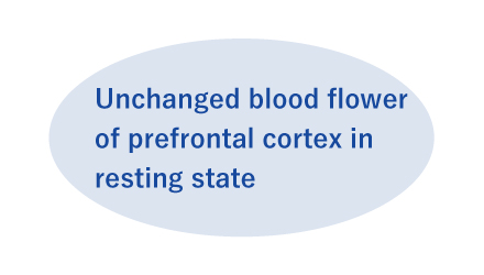 No change in the blood flow in the prefrontal cortex; staying rested